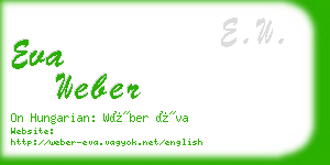 eva weber business card